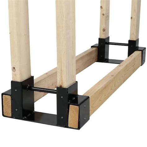 log home metal brackets|firewood rack brackets.